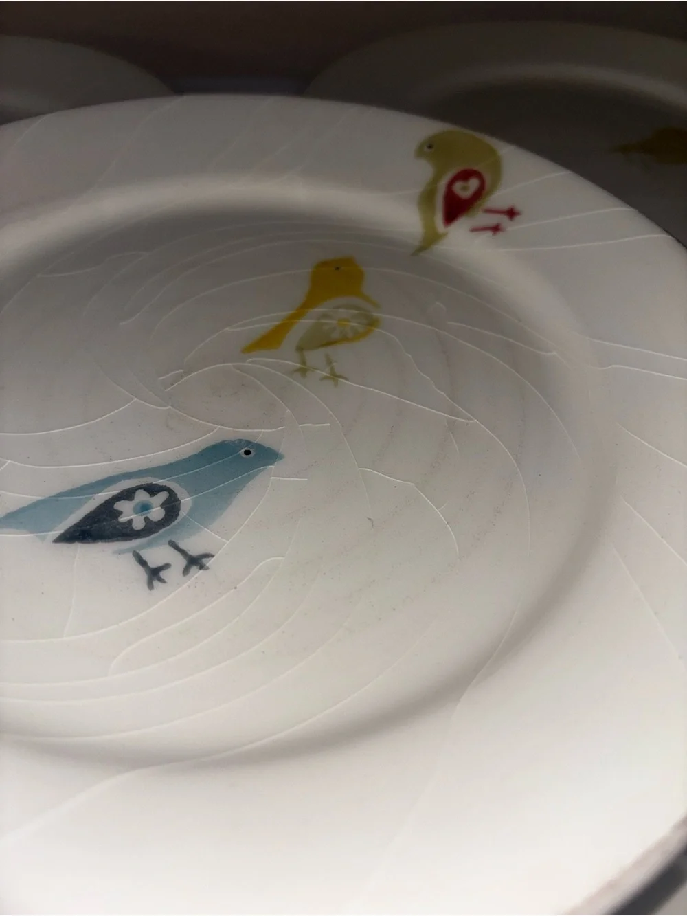Vintage Set of 8 Pier 1 Imports Little Bird Salad Plate 8-1/2” Portugal. Y3